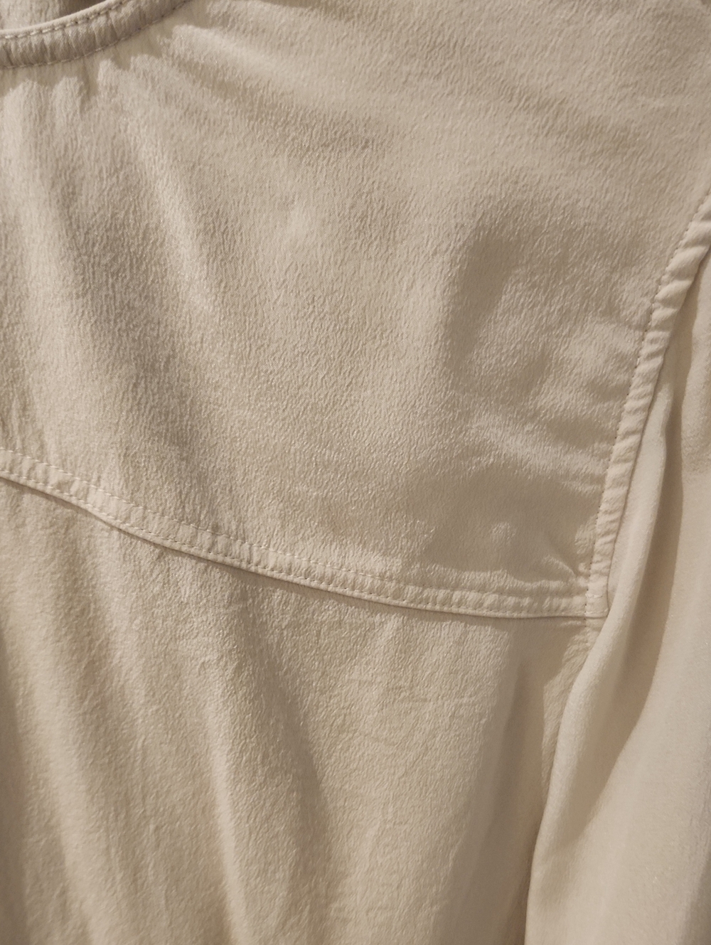 Everlane Silk Blouse Shirt Long Sleeve Size 2 Beige - Picture 5 of 8